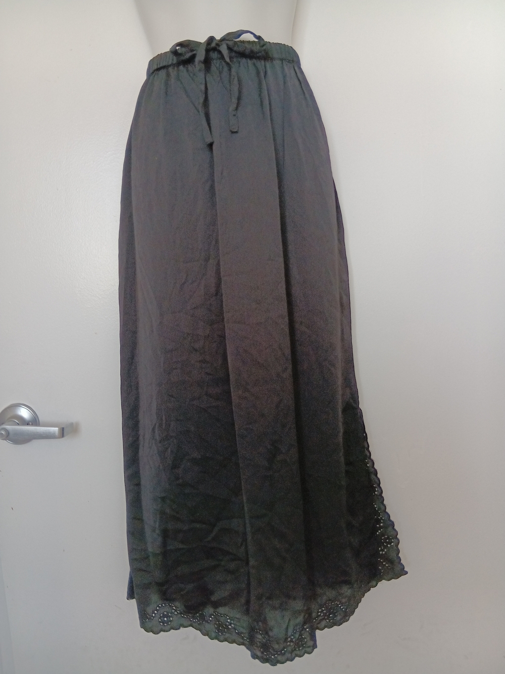 Universal Thread Black Maxi Skirt with Drawstring Waist